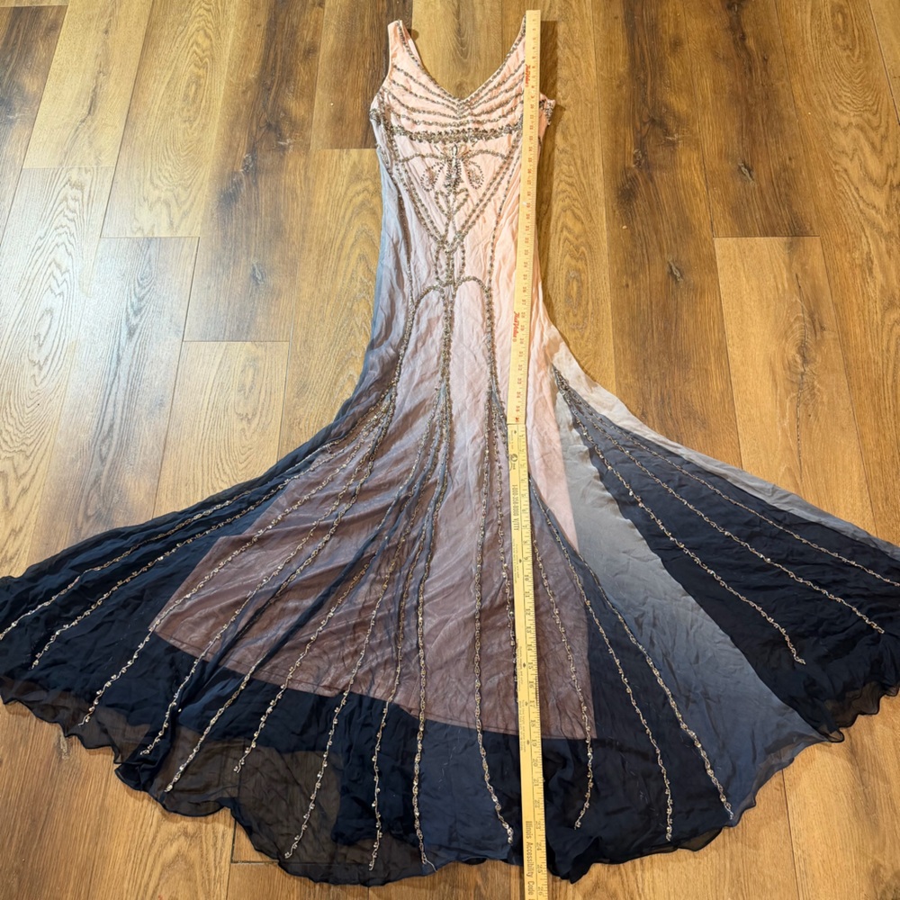 Vintage Y2K 100% Silk Beaded Dress Vintage Beaded Dress Prom Dress Sue Wong - Picture 11 of 17